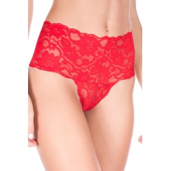 tanga string rouge taille haute