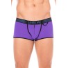 mini pants violet avec élastique et fermeture éclair pour homme