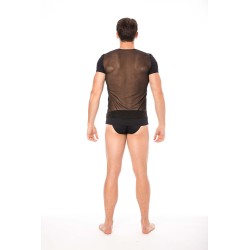 t-shirt homme sexy confortable rayures opaques et transparentes.