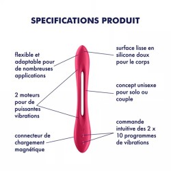 Sextoy flexible multifonction, vibromasseur, cockring, stimulateur de