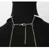 bijoux de corps avec fine chaine de 3 anneaux argentés accessoires