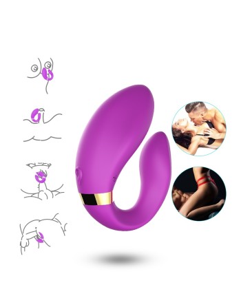 sex toys pour couple avec ce vibromasseur violet double moteur