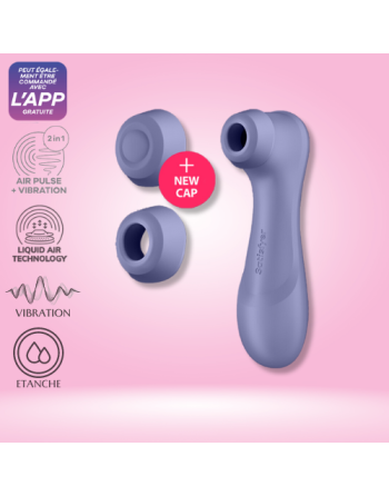 Stimulateur de clitoris 2 embouts Connecté avec technologie Liquid air