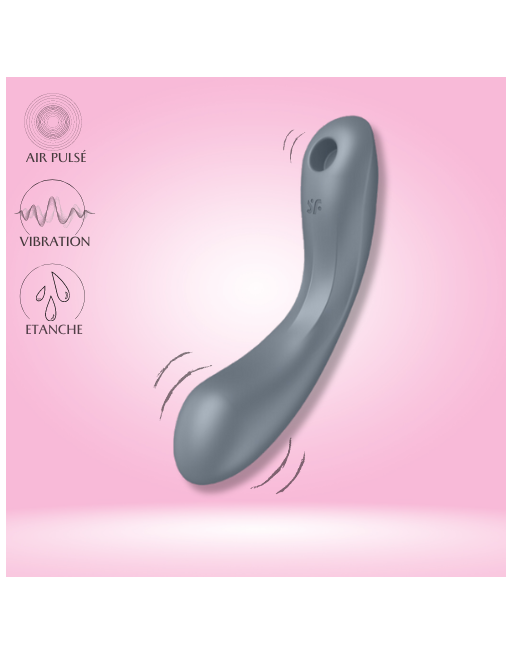 2 en 1 Stimulateur clitoridien air pulsé et vibromasseur point G Curvy