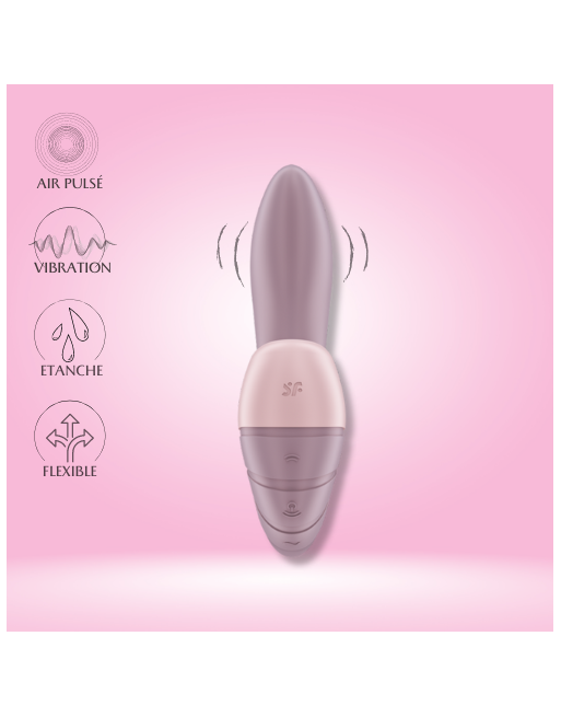 2 en 1 Vibromasseur point G avec stimulateur clitoris USB rose Superno