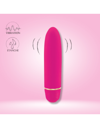 mini vibromasseur rose avec 7 modes de vibration