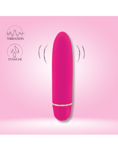 mini vibromasseur rose avec 7 modes de vibration