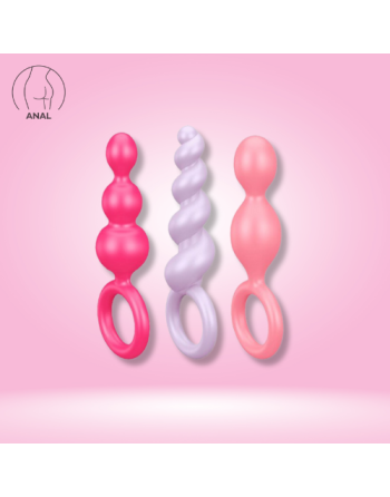 Coffret 3 plugs Satisfyer couleur Booty Call -