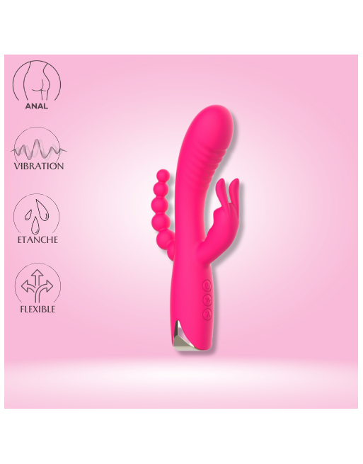 sex toys vibromasseur triple stimulation rose