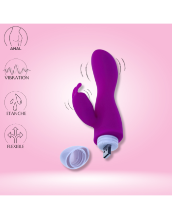 Mini vibromasseur Rabbit 30 fonctions waterproof USB -